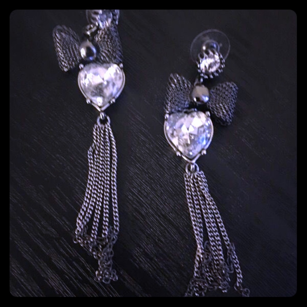 Betsey Johnson a heart earrings